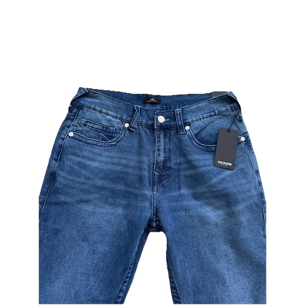 TRUE RELIGION RICKY BIG T NO FLAP RELAXED STRAIGHT‎ 700227 JEANS 34 X 34